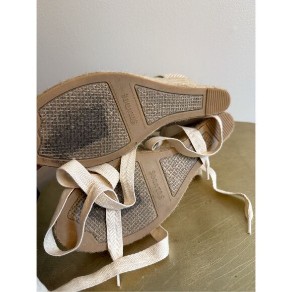 Anthro‎ Soludos Soludos Tall Wedge Espadrilles Size 9.5 Cream - Picture 10 of 12